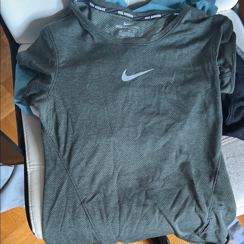 Nike Olive Green Tee with White Swoosh